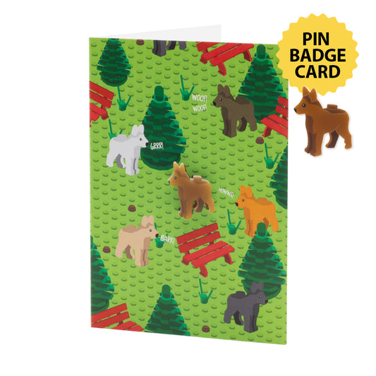 Dog Park (Pin Badge) - Greeting Card