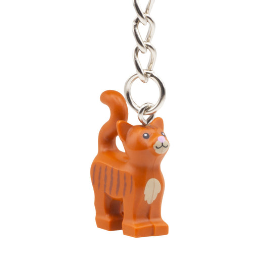 Ginger Cat Key Charm - LEGO Animal