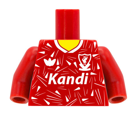 Retro Liverpool Football Shirt - Custom Design Minifigure Torso