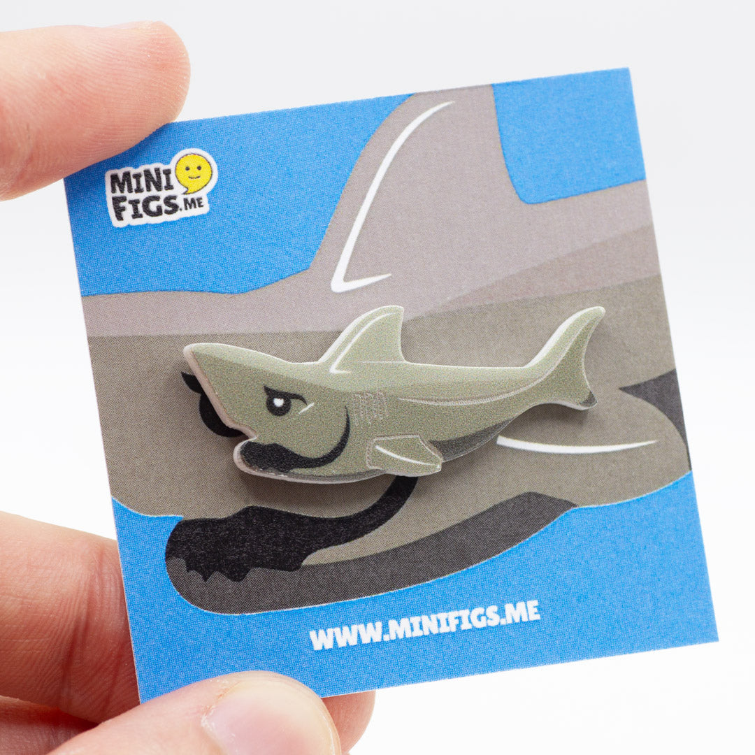 LEGO Shark Pin Badge - Acrylic Pin Badge Accessory
