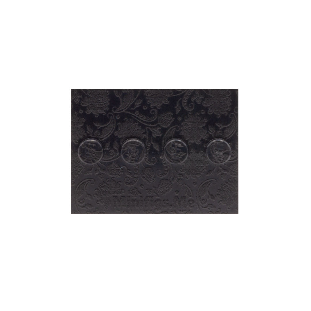 Embossed Floral Baseplate in Black - Custom Printed Baseplate –