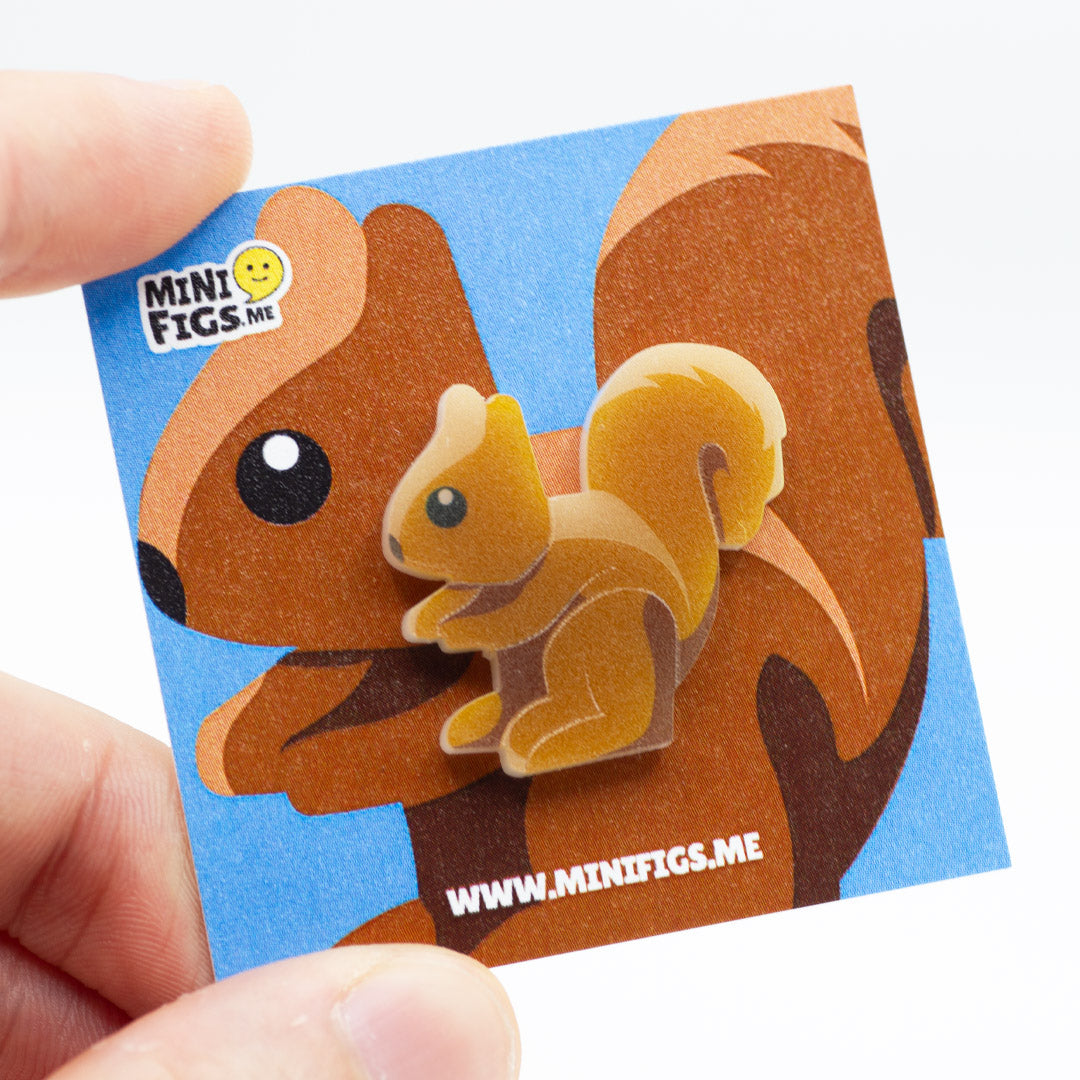 LEGO Squirrel Pin Badge - Acrylic Pin Badge Accessory