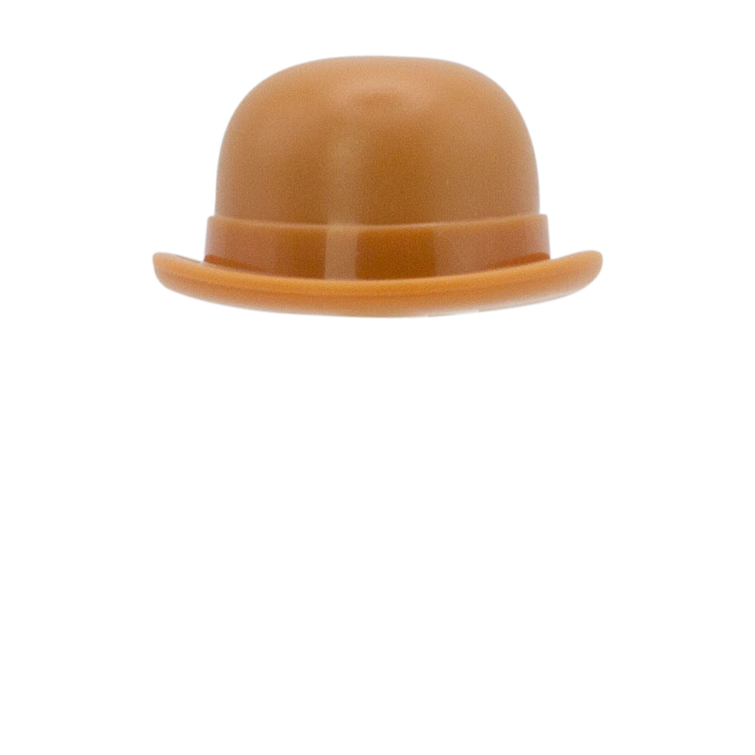 Brown Bowler Hat LEGO Minifigure Hat Minifigs.me