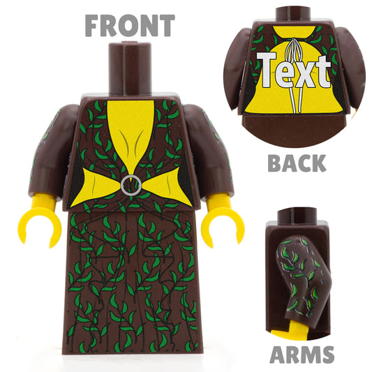 Leafy Maxi Dress - Custom Design Minifigure Outfit