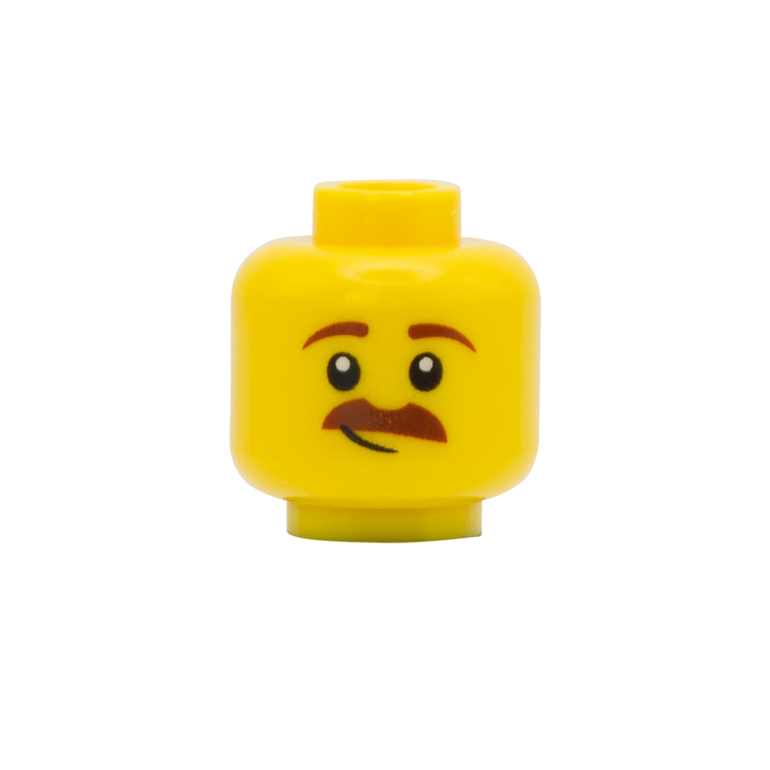 Lego head best sale with mustache