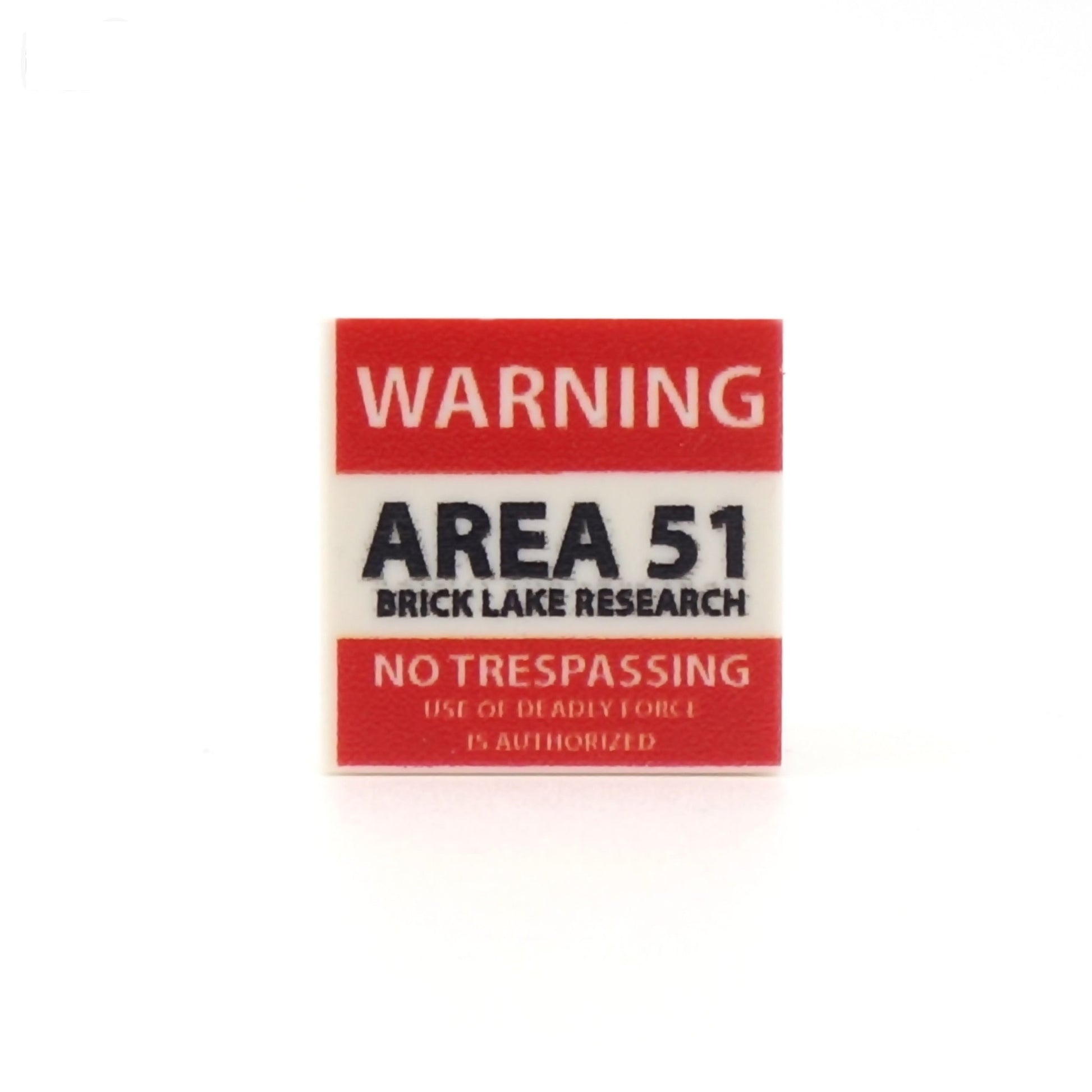 Warning Area 51 - Custom Printed LEGO Tiles