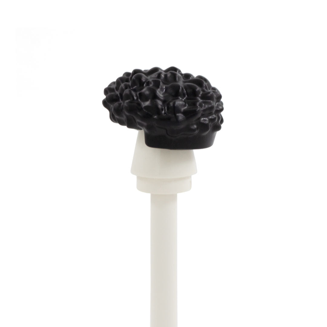 Black Very Curly Top - LEGO Minifigure Hair