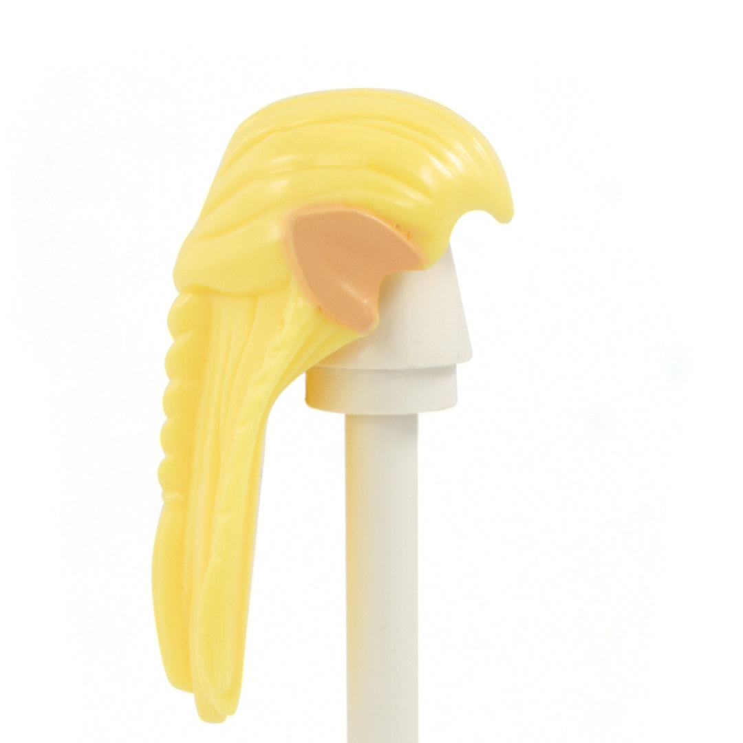 Long Blonde Hair with Light Skin Elf Ears - LEGO Minifigure Hair