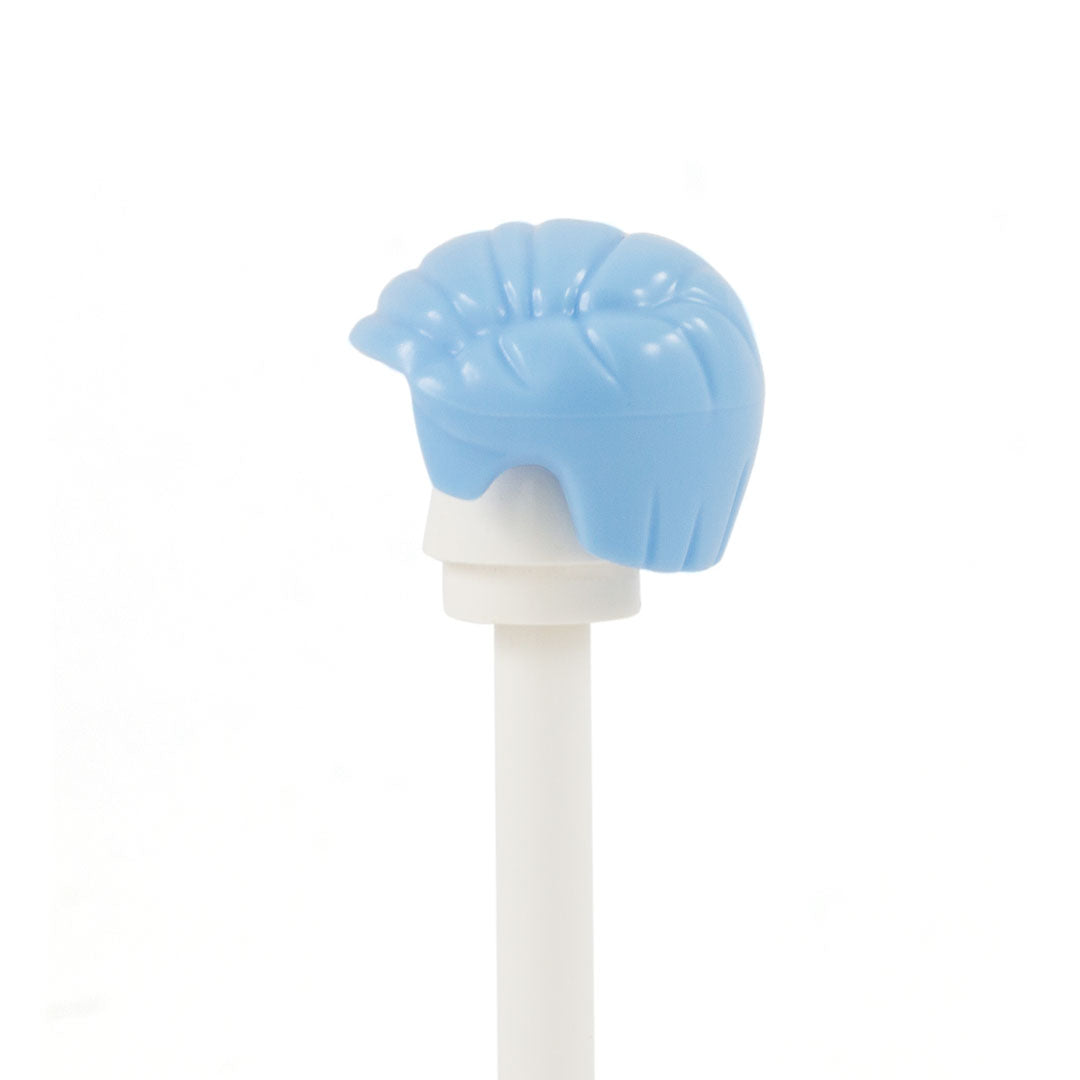 Bright Light Blue Short Swept Side Parted - LEGO Minifigure Hair