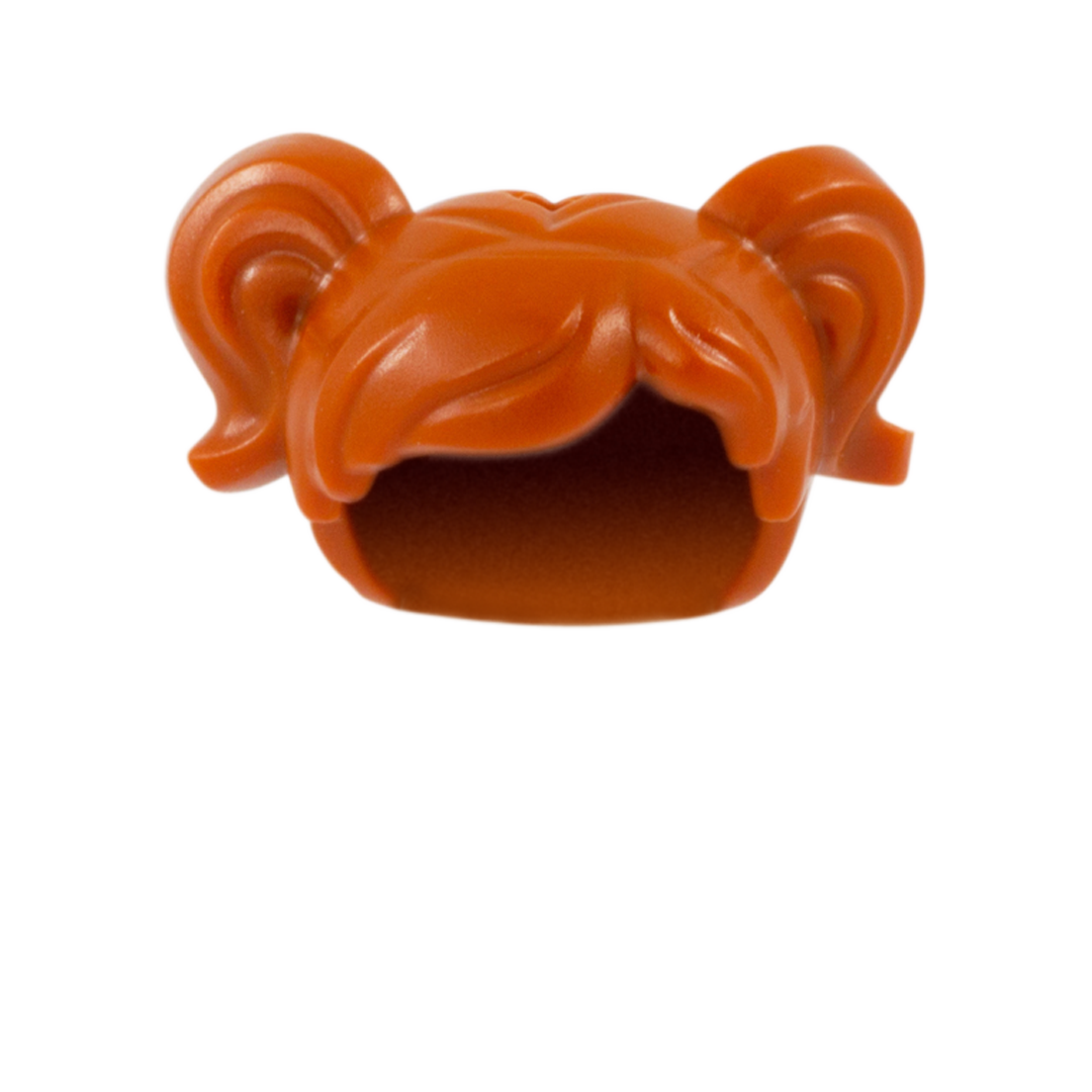 Ginger High Pigtails LEGO Minifigure Hair Minifigs.me