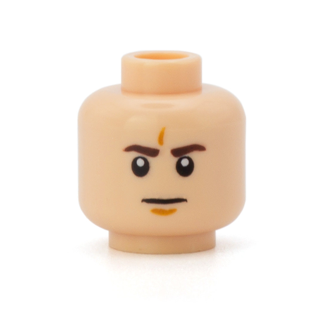 Stern Face with Forehead Dimple (Light Skin Tone) - LEGO