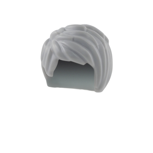Light Grey Short Stylish Asymmetrical - LEGO Minifigure Hair