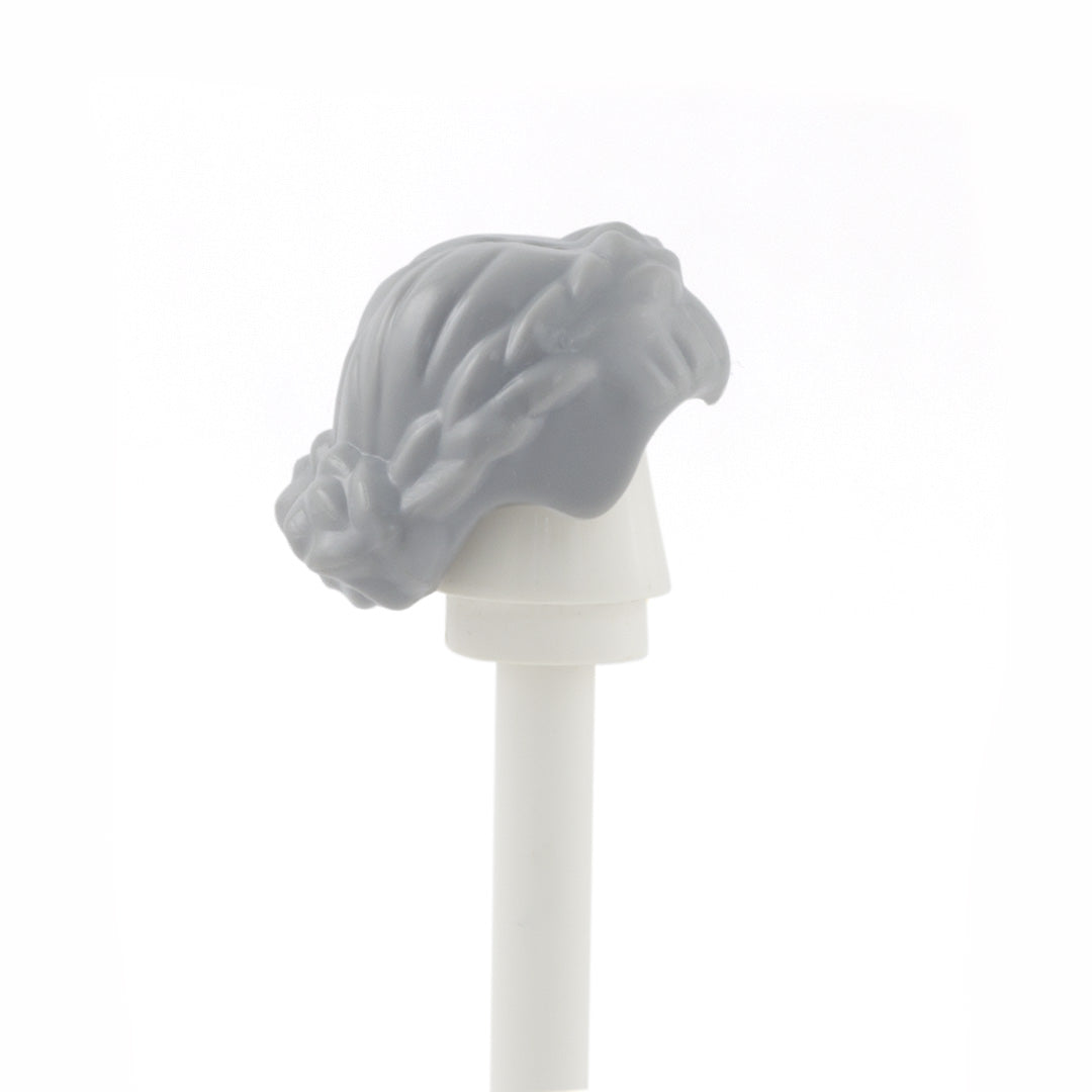 Light Grey Plaited Bun - LEGO Minifigure Hair
