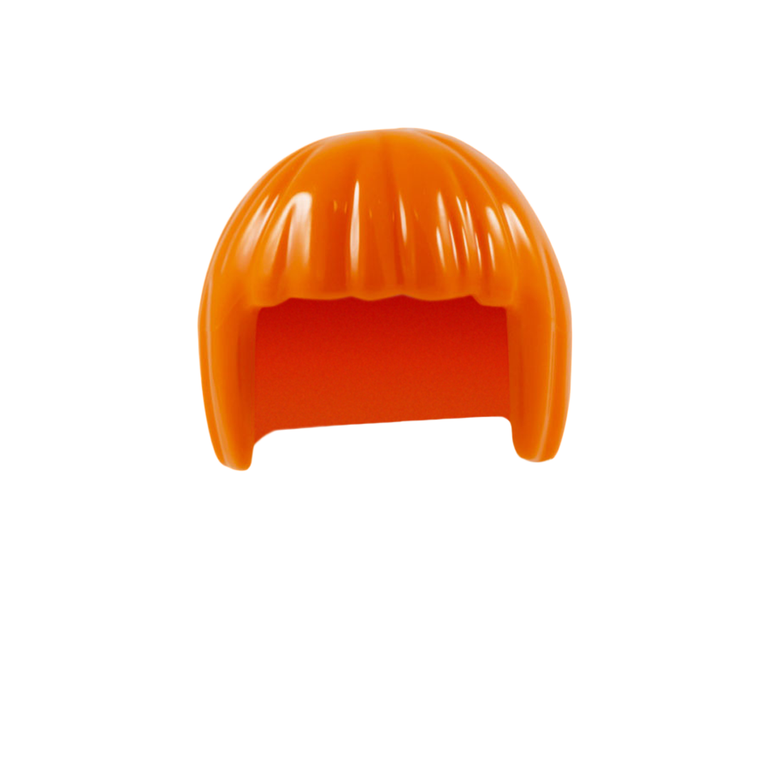 Orange Bob with Neat Fringe Lego Minifigure Hair