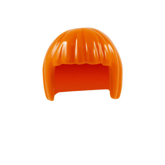 Orange Bob with Neat Fringe - Lego Minifigure Hair