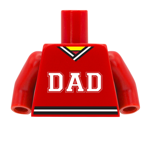#1 Dad Jersey - Custom Design Minifigure Torso