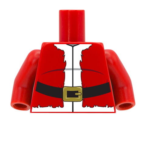 Santa Claus Jacket Custom Design Minifigure Torso Minifigs.me