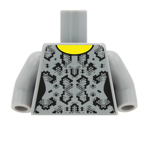 Snake Skin Long Sleeve Top - Custom Design Minifigure Torso