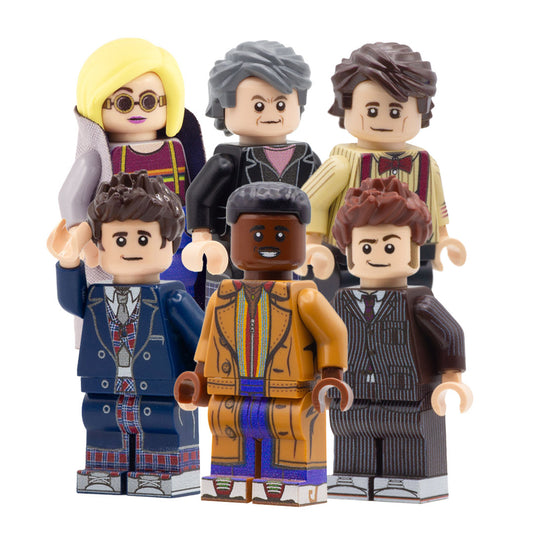 Regenerated Time Lords 10-15 - Custom Design Minifigure Set