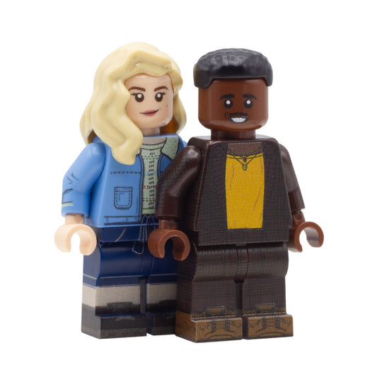 Ncuti Gatwa as the 15th Doctor Who and Millie Gibson as Ruby Sunday  - Custom Designed Lego Minifigure