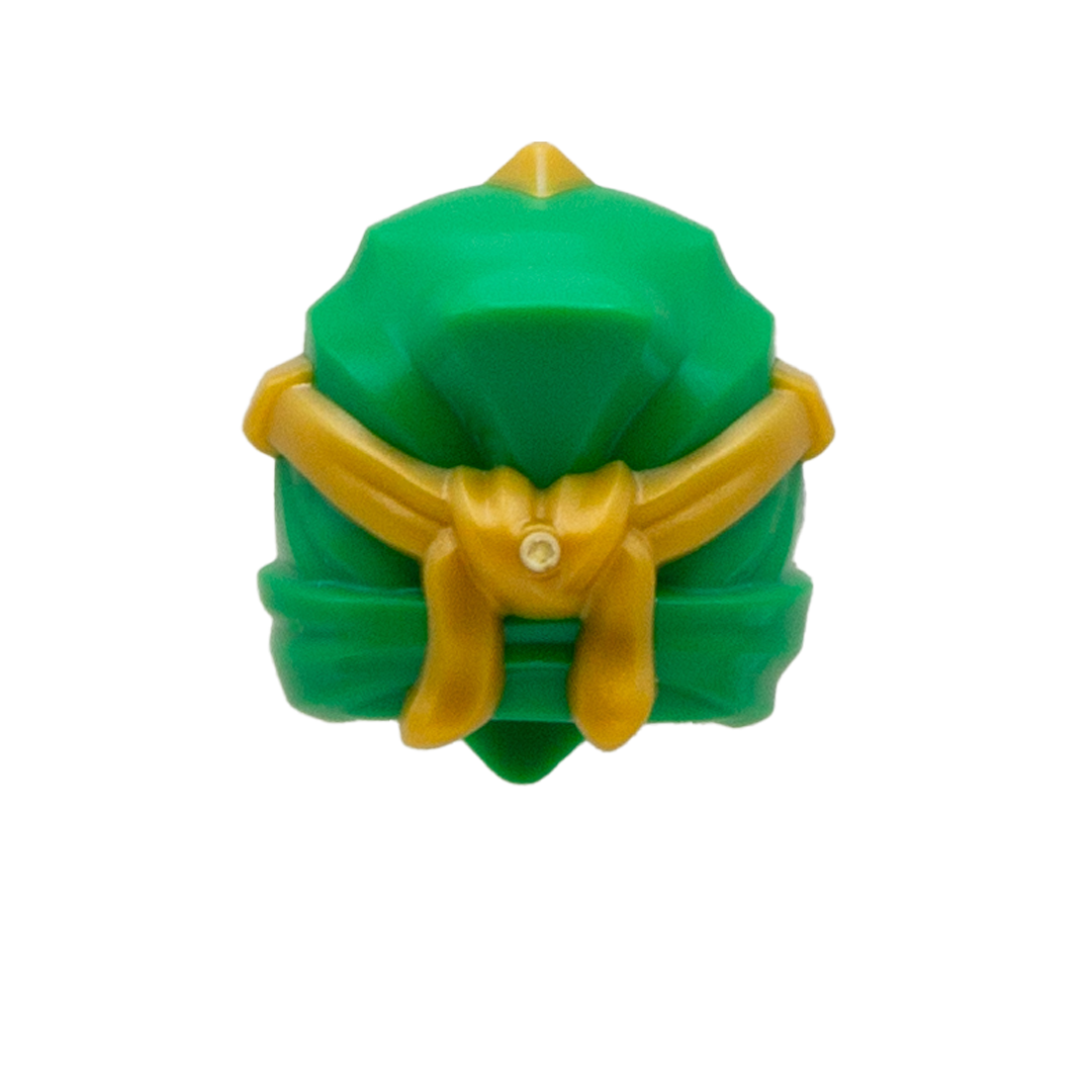 LEGO Ninjago green and gold headwrap. Rear View