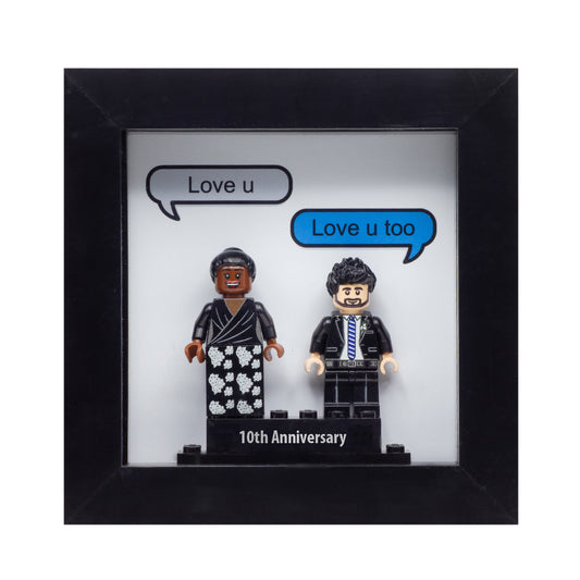 Text Message Couples Frame - Custom Minifigure Display