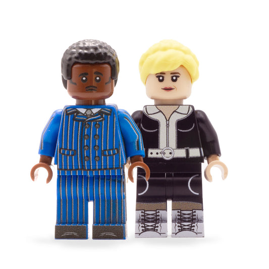 15th Time Lord and Ruby (60s Edition) - Custom Design Minifigure Set