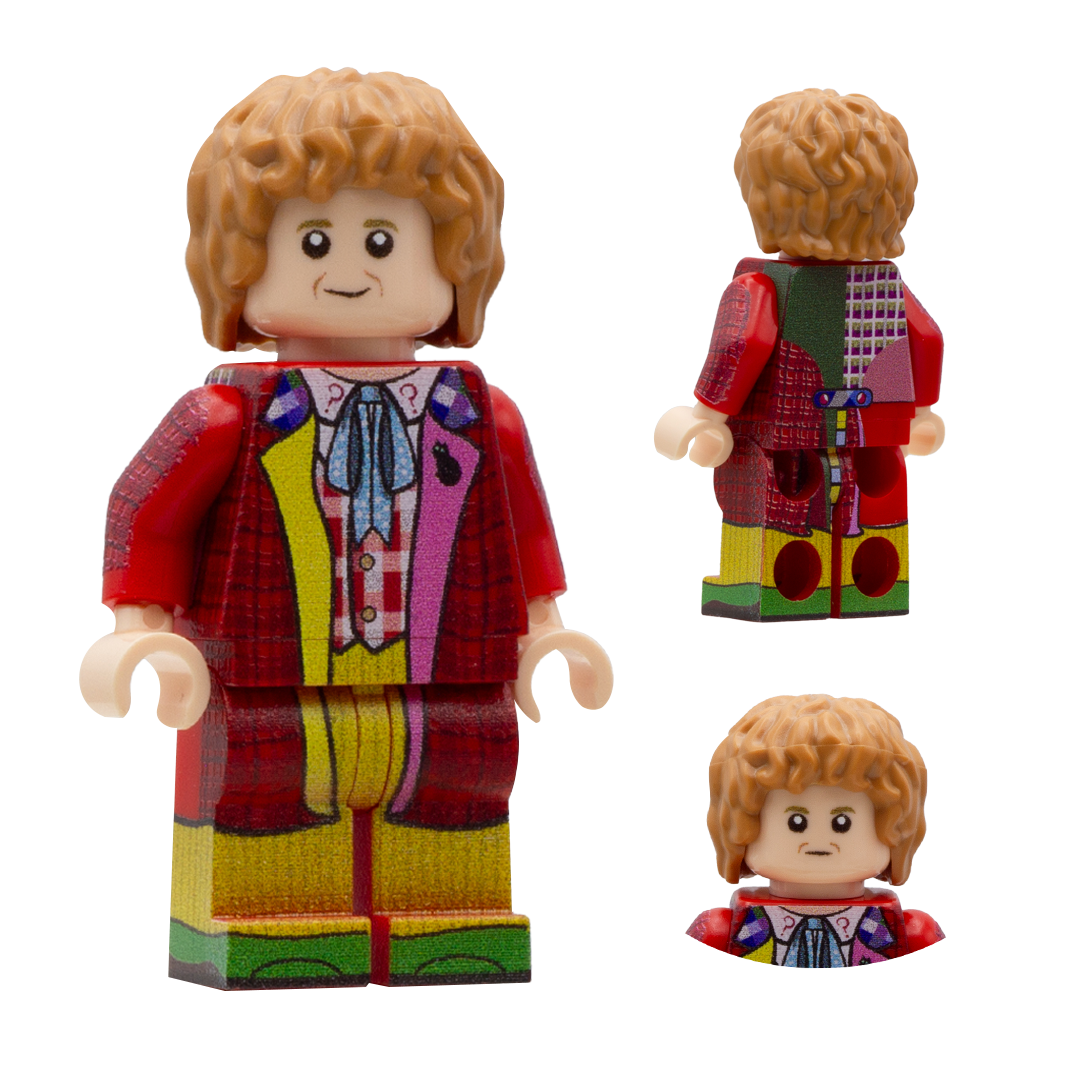 Regenerated 6th Doctor - Custom Printed LEGO Minifigure, Colin Baker  (Doctor Who) 