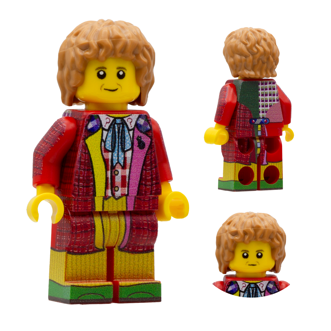 Regenerated 6th Doctor - Custom Printed LEGO Minifigure, Colin Baker  (Doctor Who) 