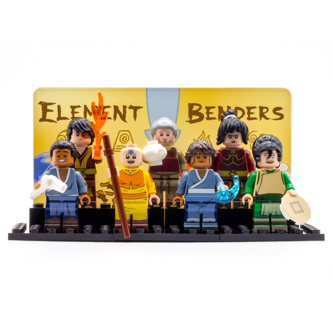 LEGO Avatar the Last Airbender; Aang, Katara, Sokka, Toph, Zuko, Uncle Iroh and Azula - Custom Design LEGO Minifigure Set