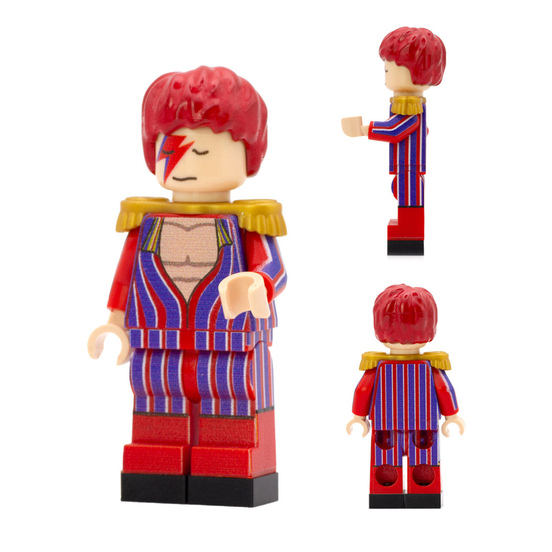 Light Flesh Aladdin Sane / David Bowie Custom Design LEGO Minifigure