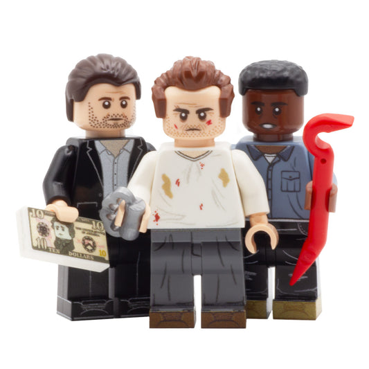 Grand Theft Auto V; Trevor Phillips, Franklin Clinton, Michael De Santa - Custom Design LEGO Minifigure Set
