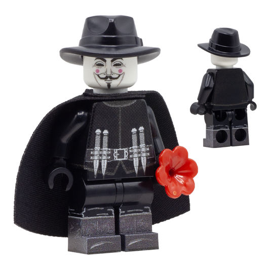 V for Vendetta - V - Custom Design LEGO Minifigure