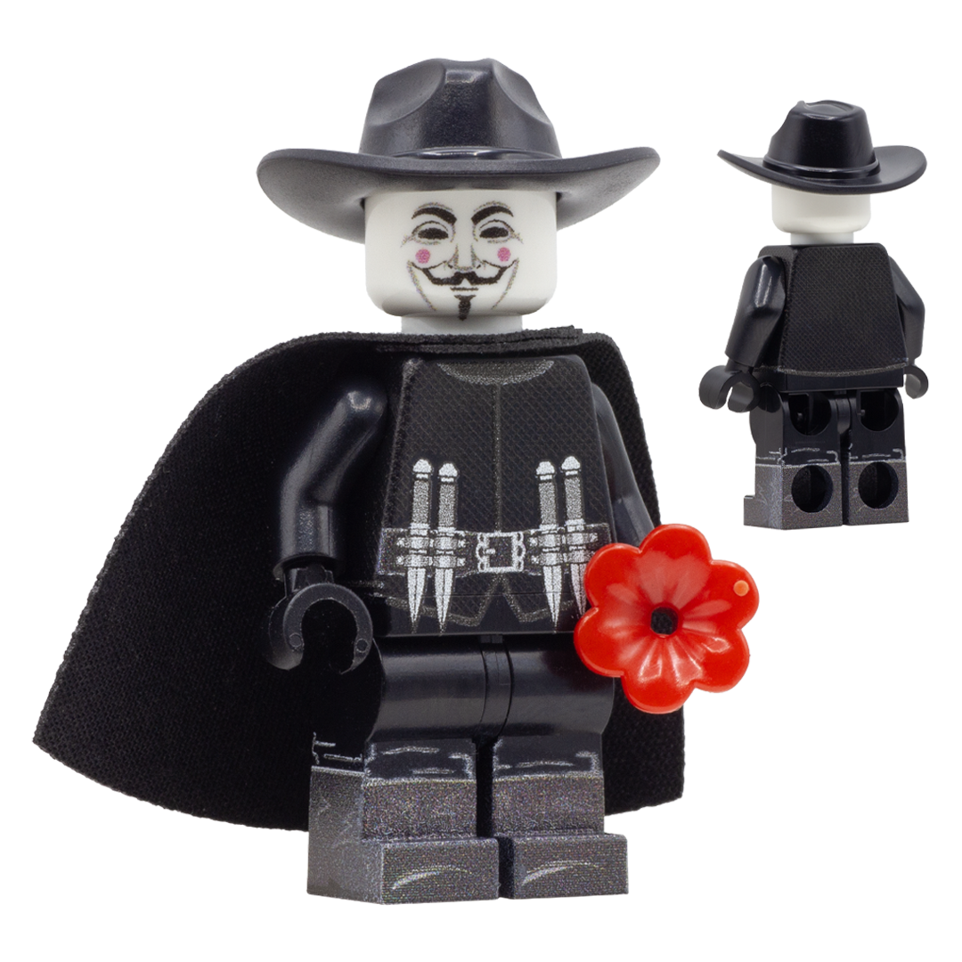 V for Vendetta - V - Custom Design LEGO Minifigure