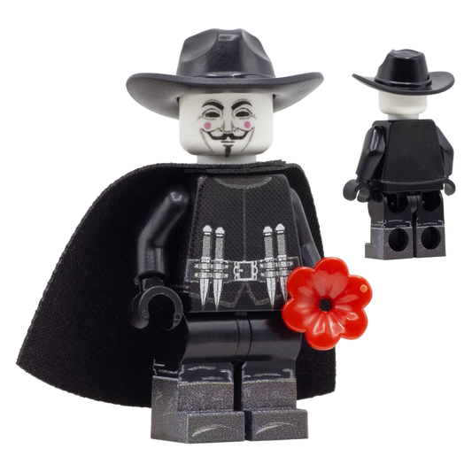 V for Vendetta - V - Custom Design LEGO Minifigure
