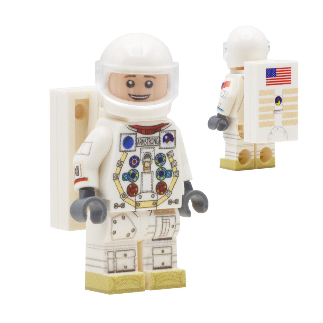 Neil Armstrong from Apollo 11 - Custom Design LEGO Minifigure Set