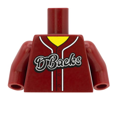 National League Baseball Shirts - Custom Design Minifigure Torso