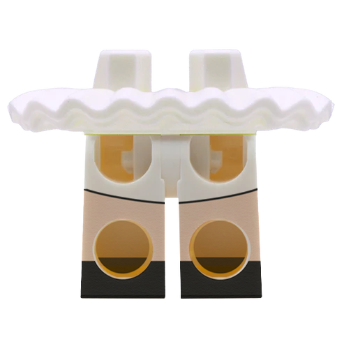 White Frilly LEGO Minifigure Skirt