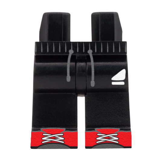 Black Tracksuit Bottoms - Custom Printed Minifigure Legs