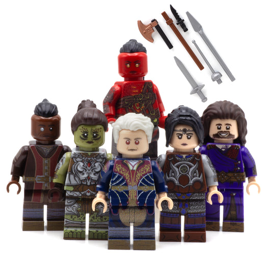 Baldur's Gate; Astarion, Lae'zel, Shadowheart, Gale, Karlach, Wyll - Custom Design LEGO Minifigure Set