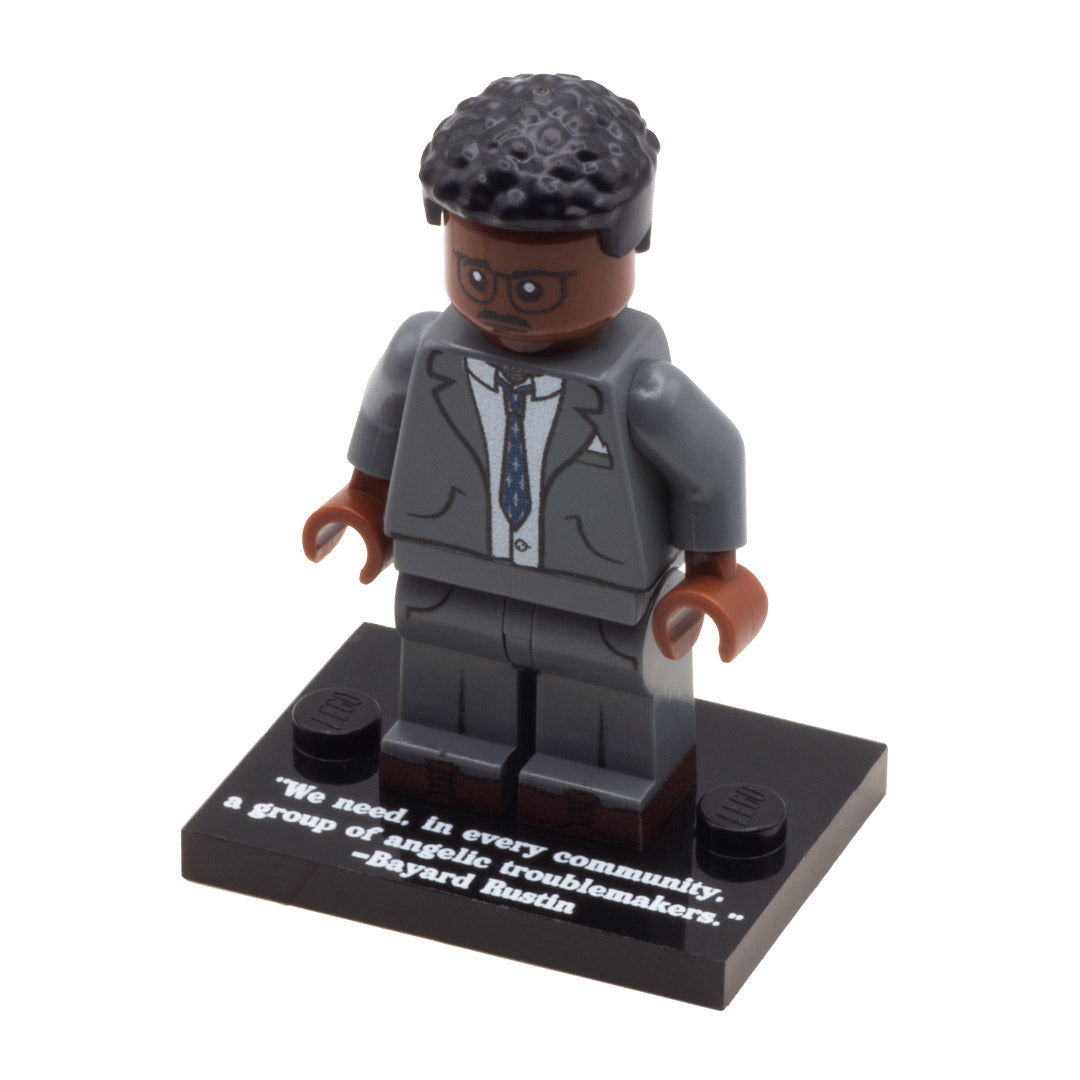 custom LEGO Bayard Rustin minifigure (black history month)