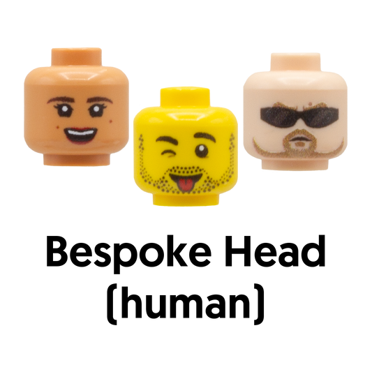 Bespoke Head (Human) - Custom Printed Minifigure Head