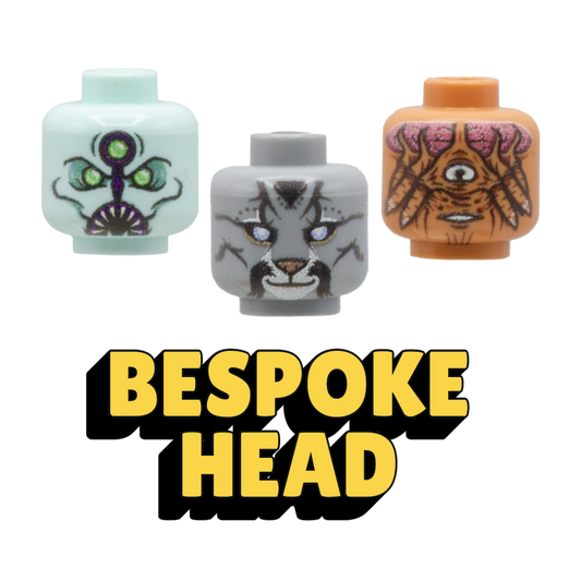 Bespoke Head (Various Colours) - Custom Printed Minifigure Head