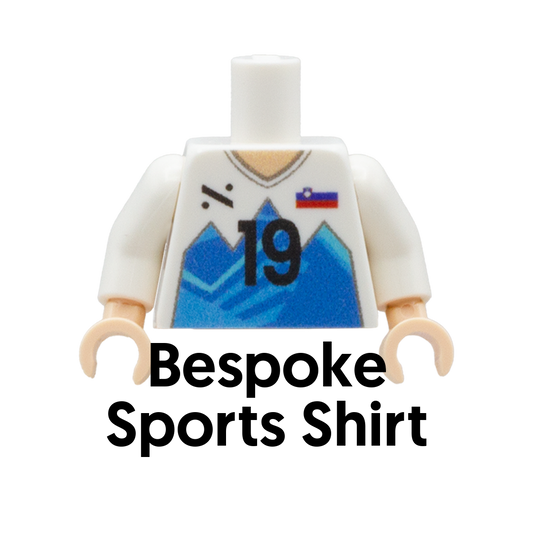 Personalised Sports Shirt (Any Team and Sport of your Choice) - Custom Design Minifigure Torso