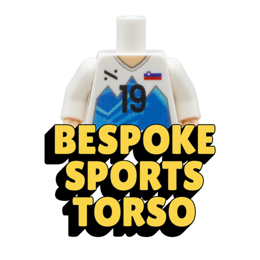Personalised Sports Shirt (Any Team and Sport of your Choice) - Custom Design Minifigure Torso