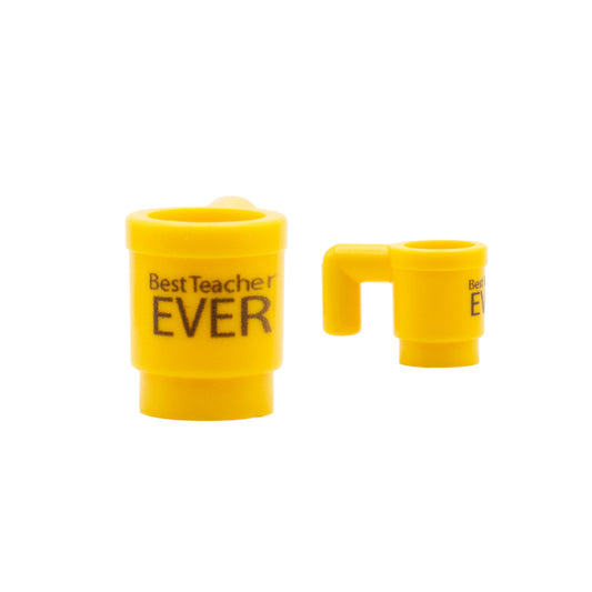 Best Teacher Ever Mug (Yellow) - Custom Design Minifigure Mug