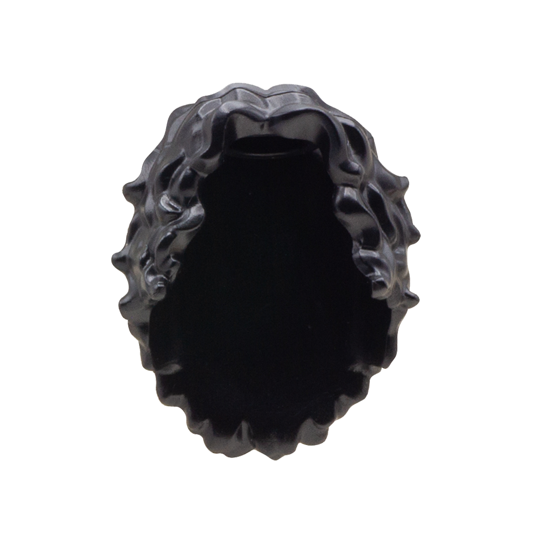 Big Black Long Curly LEGO Minifigure Hair