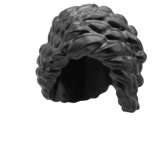 Black Asymmetric Braided Up Do - LEGO Minifigure Hair