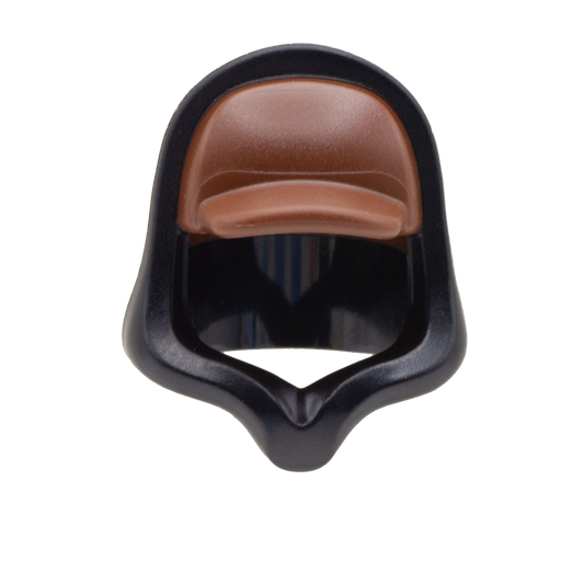 Black Hood with Brown Baseball Cap - LEGO Headwear