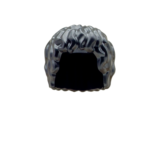 Black Mid Length Messy Hair - LEGO Minifigure Hair